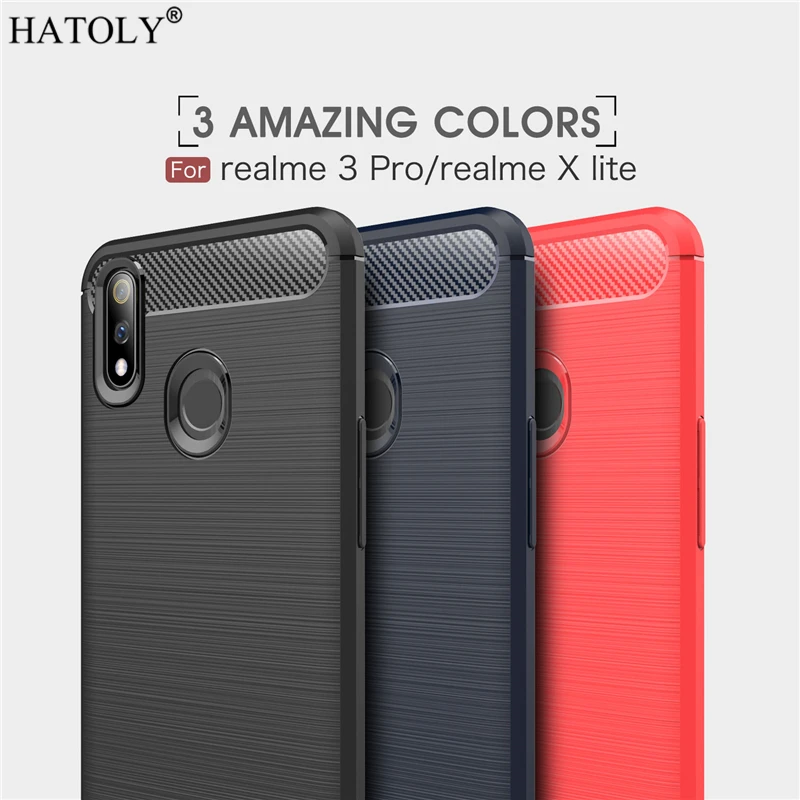 

Cover OPPO Realme X Lite Case Business Style Soft Silicone Rubber Phone Cover for OPPO Realme X Lite Case for OPPO Realme X Lite