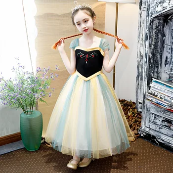 

Frozen Princess Anna Princess Dress Girls Dress Children's Day Halloween Costume Birthday Dress Children Clothing Kids Clothes