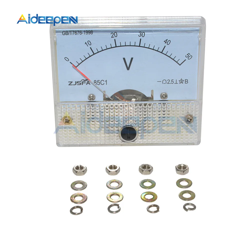 85C1-V1000 64*56mm 1000V pointer DC analog voltmeter 85C1 series analog  volt meter 64x56 mm size