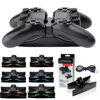 

TWISTER.CK Creative UFO Shape LED Dual USB Controller Charger Fast Charging Stand for PS4 Game Handle