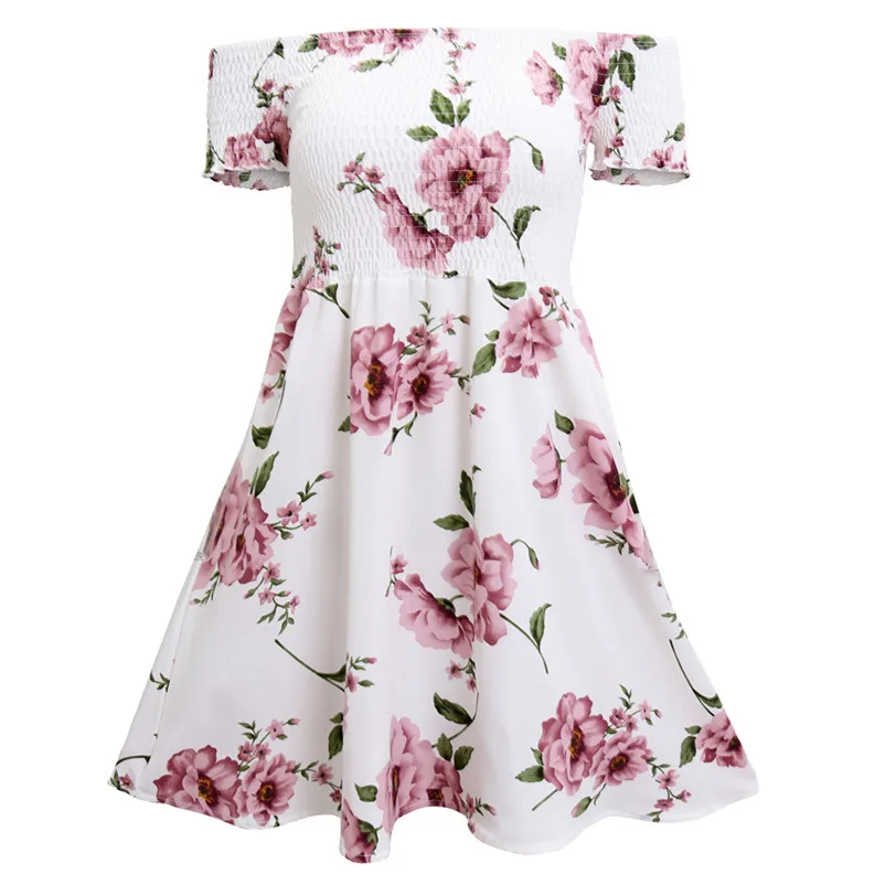summer beach dresses slash neck dress women dress mini dress beach casual dress vestidos verano 2018 dropshipping #F#40JY246