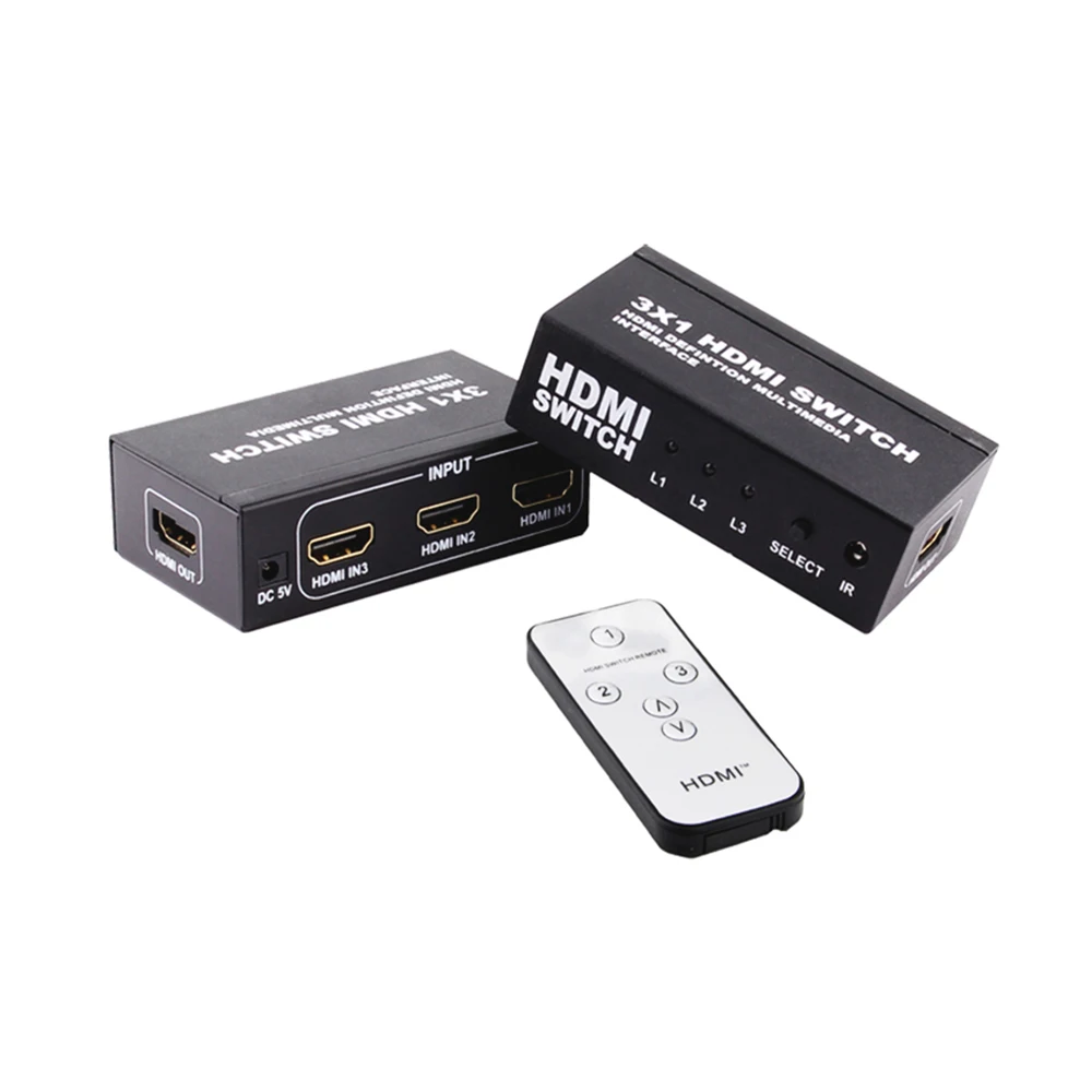 HDMI коммутатор 3 Cut 1 Three In Out HD TV видео поддерживает 1080P 3D Kvm переключатель Hdmi