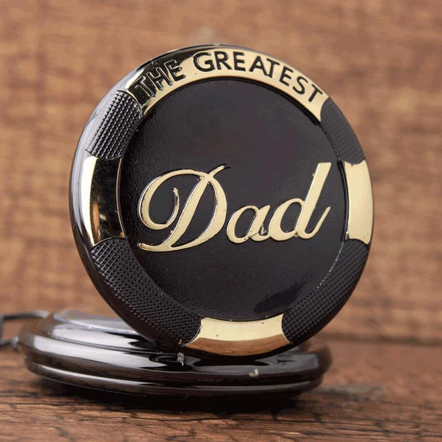 Fathers Day Bronze Quartz Pocket Watch Roman Numbers Dial Watches THE GREATEST D Fathers Day Bronze Quartz Pocket Watch Roman Numbers Dial Watches THE GREATEST D
