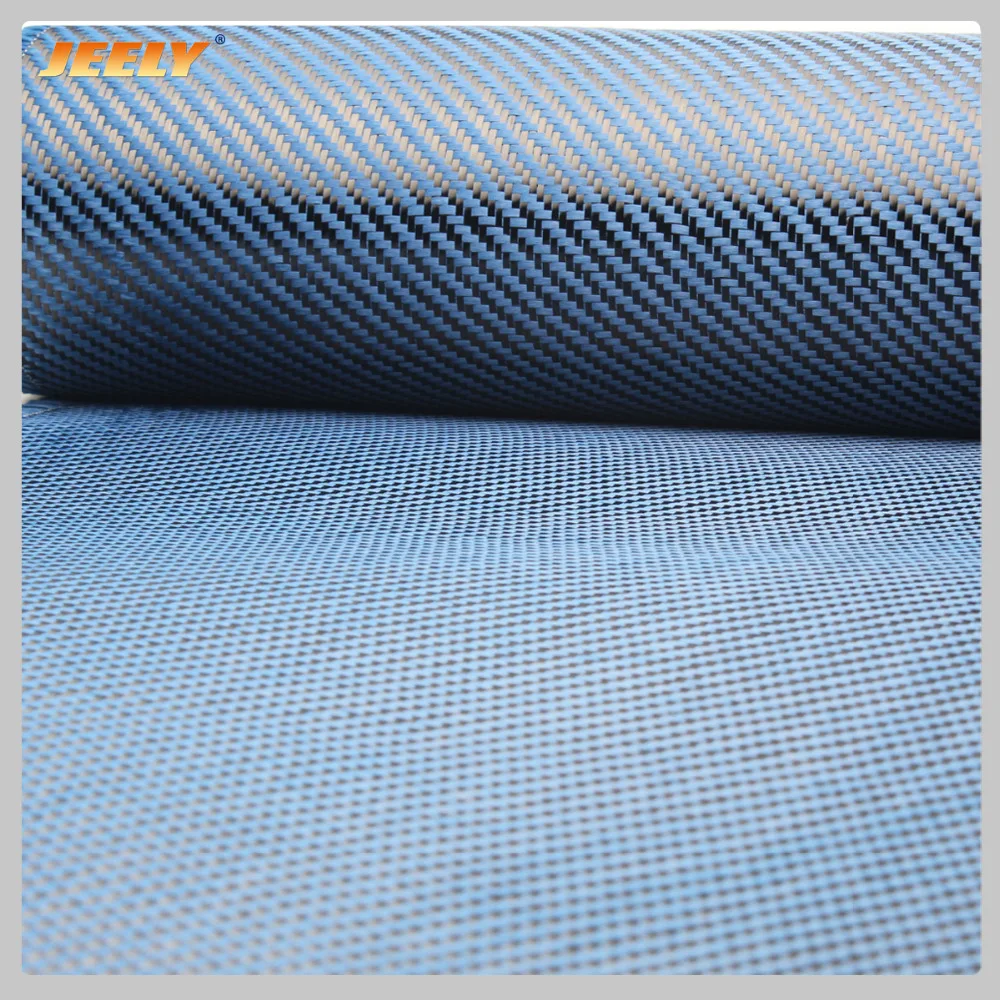 Jeely Carbon 3K Арамид 1670D искусственное волокно 195 г/м2 синий цвет ширина 1 м|fabric cloth tape|cloth