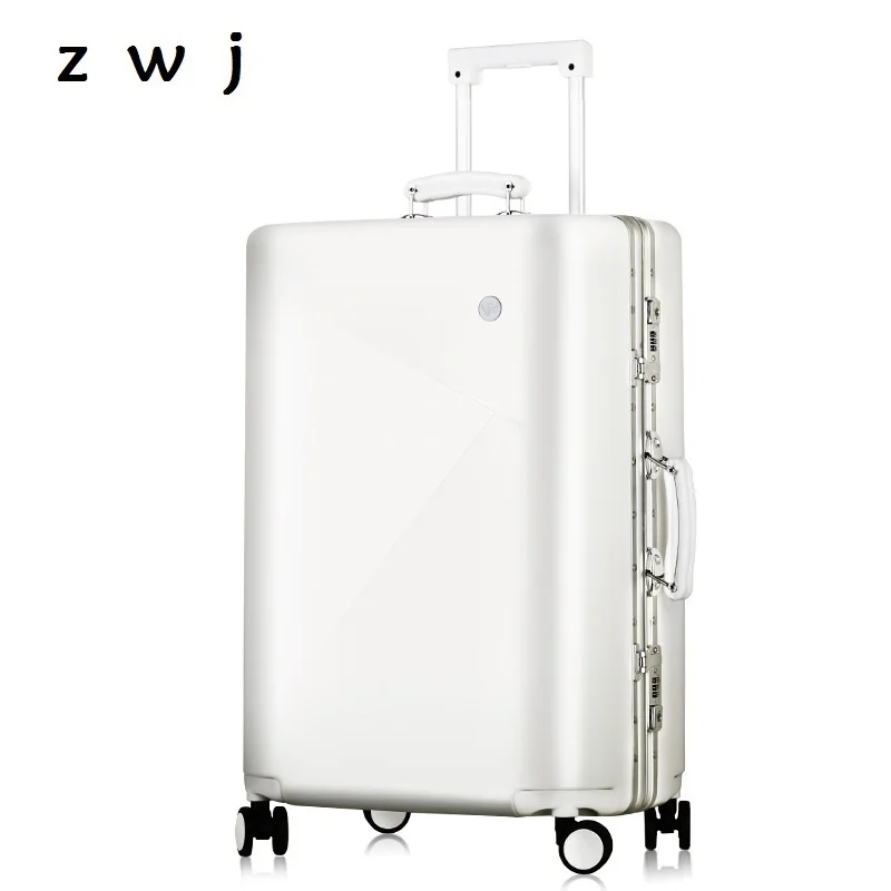 

Aluminium Frame Rolling Luggage Spinner Trolley Travel Bag Women Men Carry On Luggage Suitcases Wheels