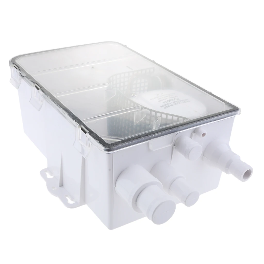 600GPH 12V Shower Sump Pump System Auto Bilge Drain Box Air Vent Boat RV Bilge Pump Marine Water Pump