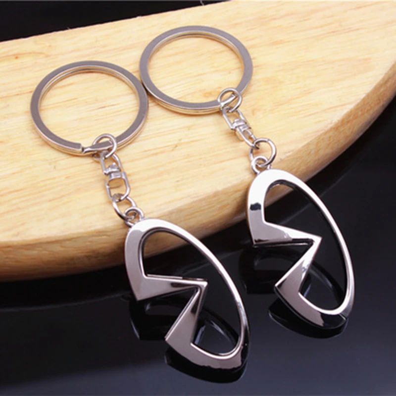 

Infiniti Keychain Hollow silver plated Car keychain Key Ring metal key chain Pendant