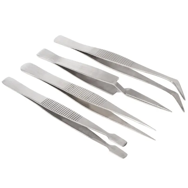 $US $2.18 Precision Stainless Steel Tweezers Beauty Nail Handmade Jewelry Making Crafts