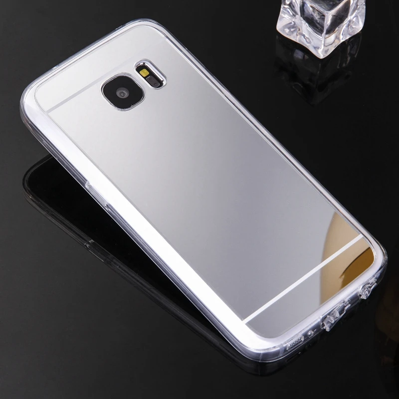 Зеркальный чехол для samsung galaxy S7 мягкая задняя крышка из ТПУ G9300 s сотового телефона