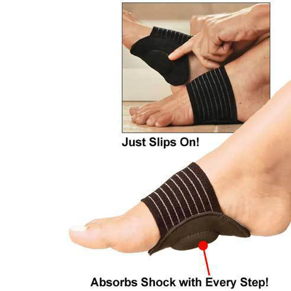 

2Pcs Health Feet Protect Care Pain Arch Support Cushion Footpad Run-Up Pad Foot Care Tool