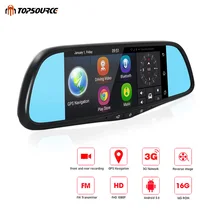 

TOPSOURCE Car DVR 3G Android 5.0 Car DVR Camera Mirror GPS HD 1080p 7" Touch Bluetooth Dual Lens Video Recorder Dash Cam 1GB