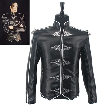 HOT Free Shipping MJ MICHAEL JACKSON MEN'S JACKET V8 RETRO ENGLAND BLACK LEATHER JACKET HOT Free Shipping MJ MICHAEL JACKSON MEN'S JACKET V8 RETRO ENGLAND BLACK LEATHER JACKET