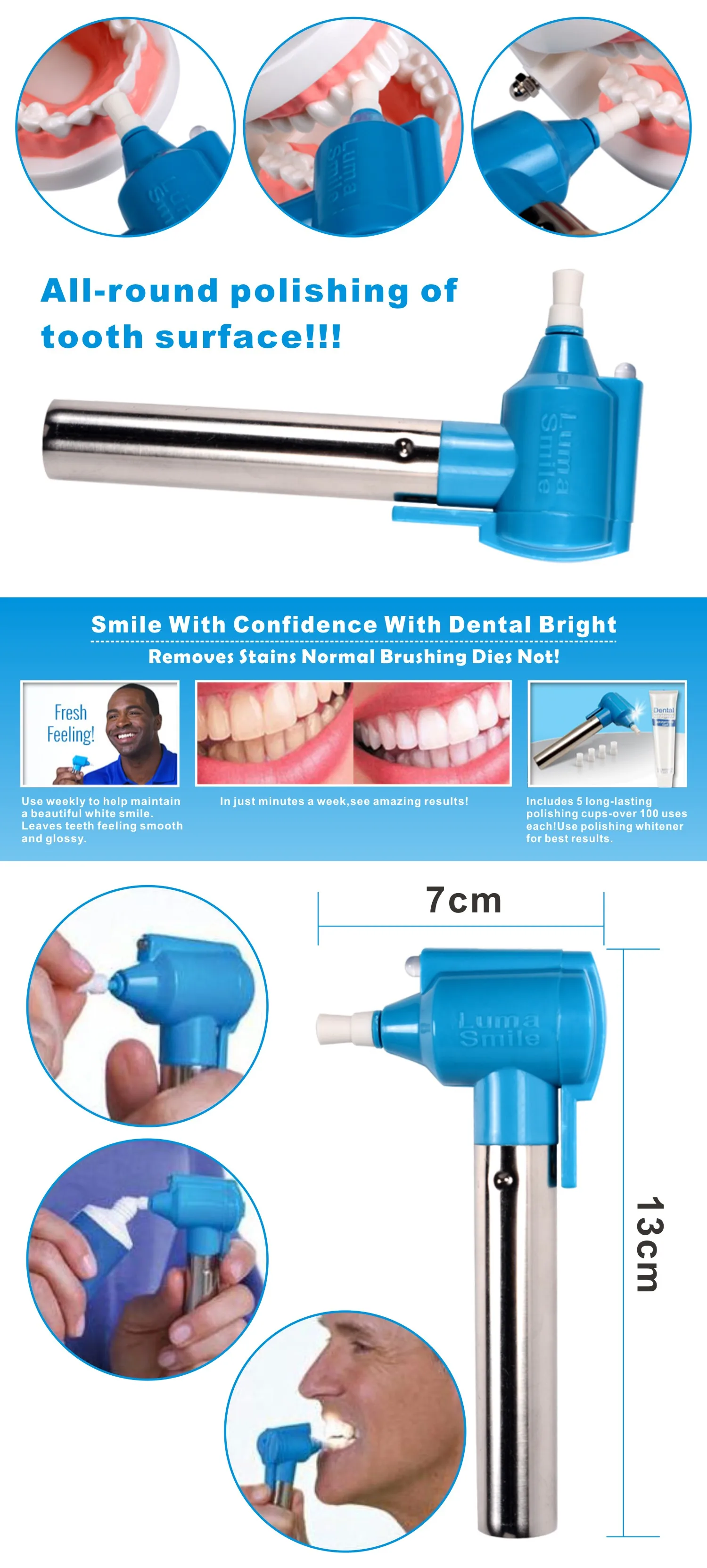 Pasa Белый Отбеливание зубов полировка для ухода за полостью рта/стоматологический зуб полировщик отбеливатель пятновыводитель продукты