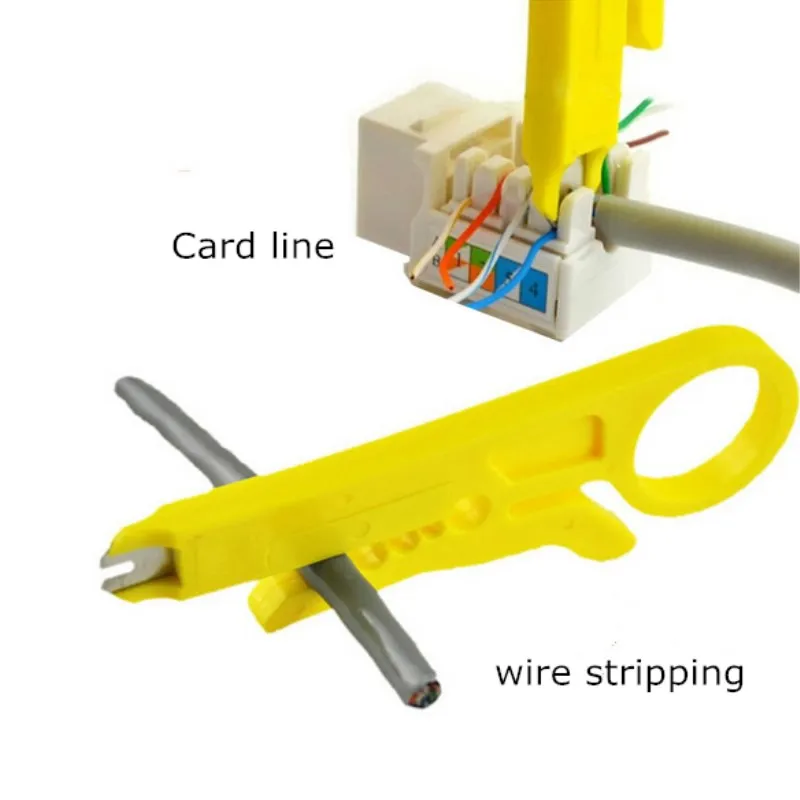 Wire Stripper Tools Multi Functional Tools Electrician Tools 2Pcs Cable Stripper Knife Crimper Pliers Crimping Tool Cable Stripping Wire Cutter For RJ45 Cat5 Network Wire