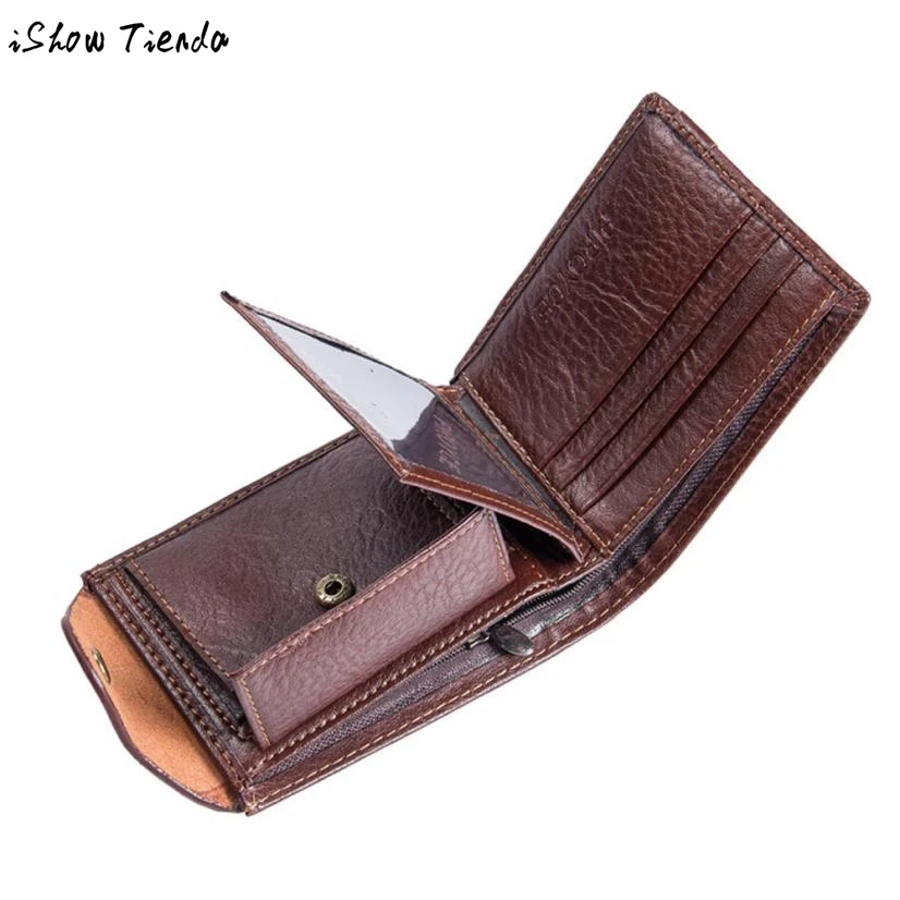 Short Men Wallet PU Leather ID Card Holder Billfold Hasp Purse Wallet Business Men Day Clutch#YL5