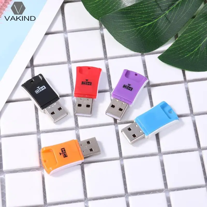 5Pcs USB2.0 Card Reader USB 2.0 Memory Cards Reader Cardreader for Micro SD TF Card Laptop Computer Accessories Color Random