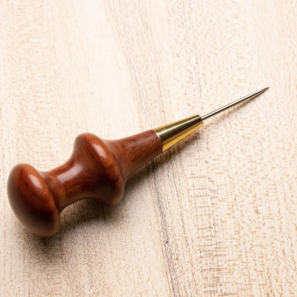 Junetree сшитый шило с конической формой лезвие резак резки кожи с хорошей деревянной ручкой Профессиональный кожаный ремесло