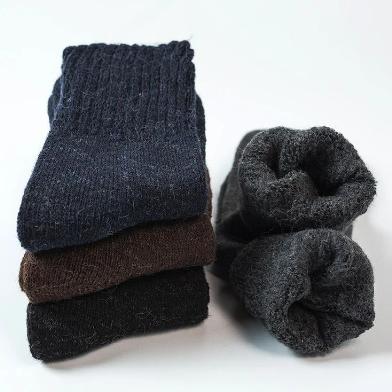 High Quality Wool Socks Men Thick Men Winter Socks Thermal Warm Crew ...