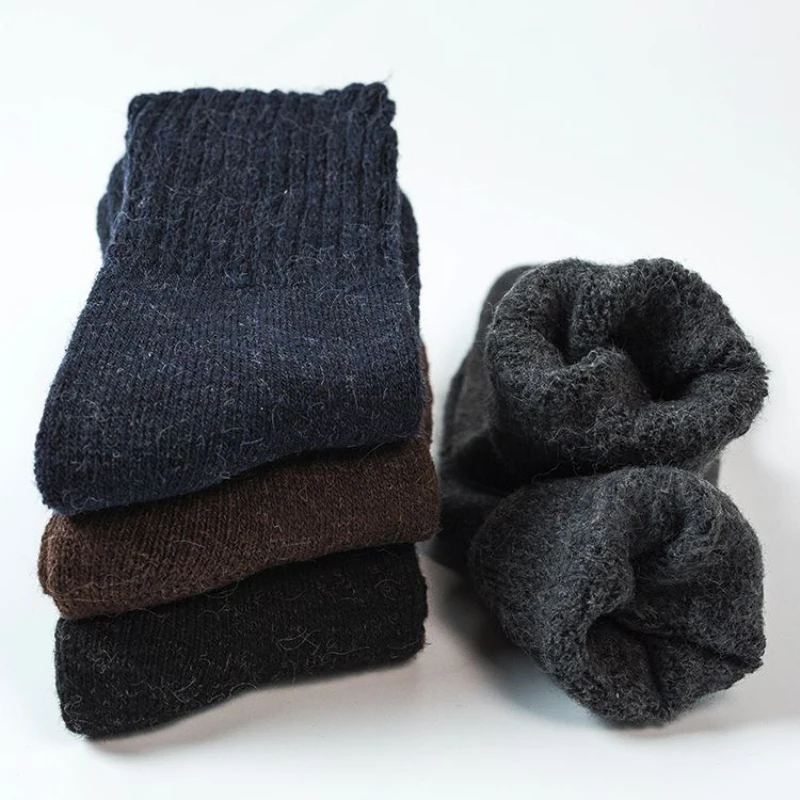 High Quality Wool Socks Men Thick Men Winter Socks Thermal Warm Crew