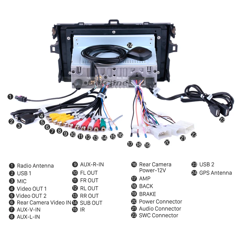 Excellent Seicane Car Stereo Android 9.0 HD 9" GPS 1Din For Toyota COROLLA 2006 2007 2008 2009 2010 2011 Multimedia Player Wifi Head Unit 4
