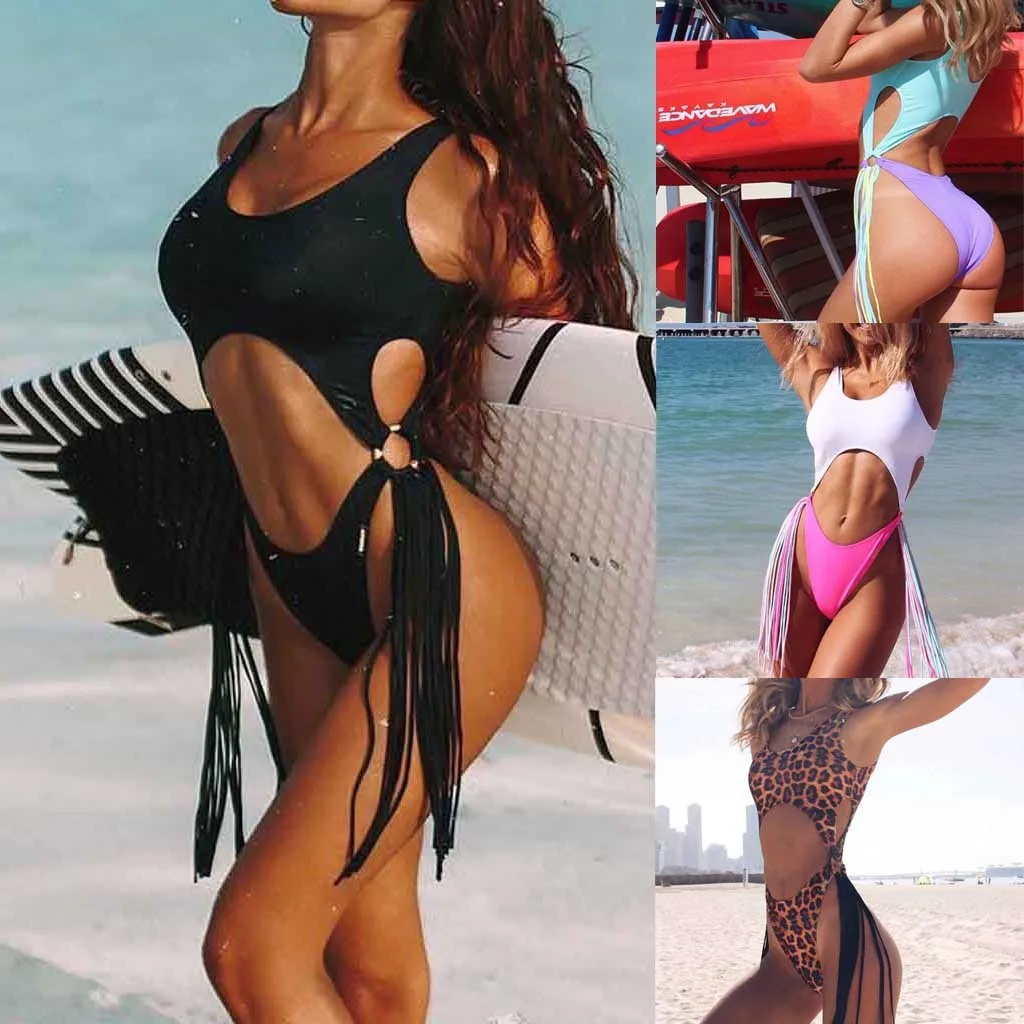 

Bikini 2019 High quality Sexy Womens Swimsuit Push-Up Padded Bra Striped Print Bathing Swimwear Jumpsuit Dropping Biquini