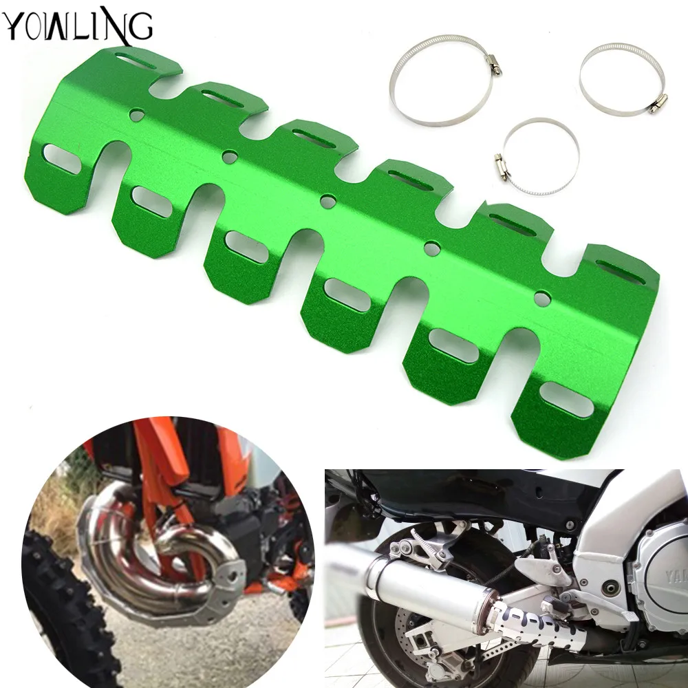 Защита выхлопной трубы для внедорожников защита теплозащита Kawasaki KX KLX KFX KDX 65 80 85 125