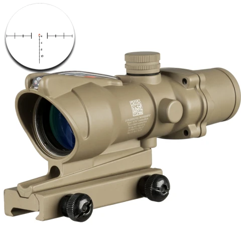 Trijicon ACOG 4X32 волокно источник красный с подсветкой прицел черный цвет тактический Охота прицел - Цвет: SG-CHEVRON