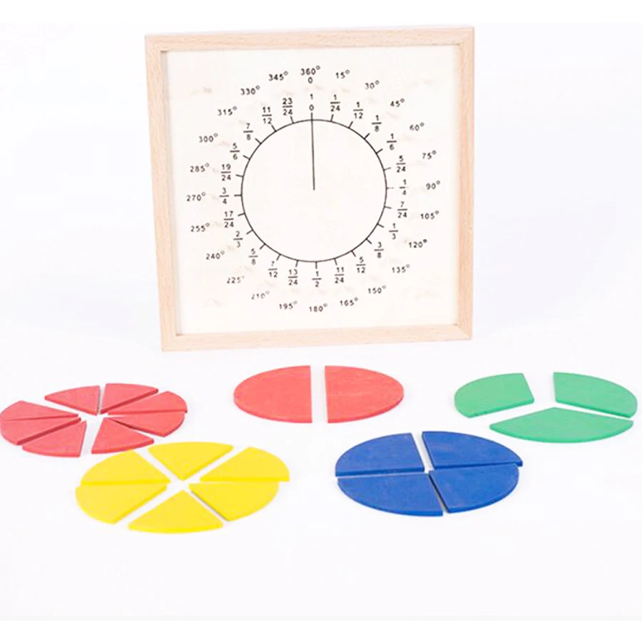 

Wood Toys Circular Mathematics Fraction Educational Toy Children's Toys Mathematics Teaching Educational Gift Math Toy