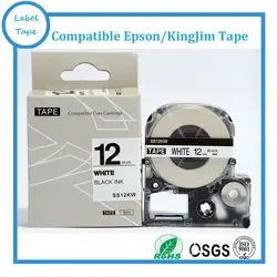 5PK Совместимость LC ленточный картридж 12 мм 1/2 "черный на White Label лента LC-4WBN SS12KW для принтер для этикеток LW-300 KingJim Tepra