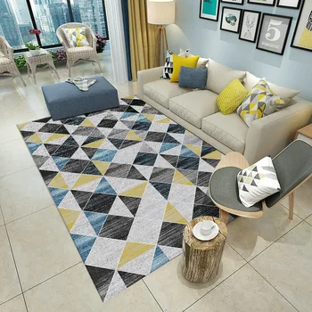 

Geometric Carpet Living Room Home Decor Bedroom Sofa Rectangle Rug Soft Coffee Table Floor Mat Entrance Doormat Nordic Rugs