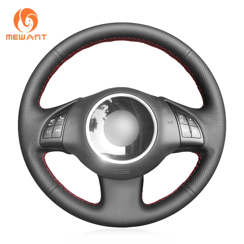 MEWANT черная искусственная кожа ручная строчка прочная фотосессия для Fiat 500 2008 2009