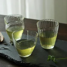 В японском стиле в форме сердца молоток стеклянная чашка утолщенная и термостойкая ручная работа используется в качестве разделителя чая Чайная морская Пивоваренная чашка