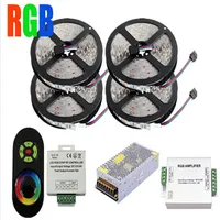 RGB strip licht 5050 chips 60 Leds/M SMD Flexibele Led Strip 20 m + 18A Wireless Touch Remote controller + 24A Versterker + 20 EEN Power