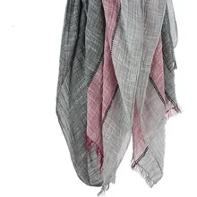 

2016 Autumn Scarf Cuadros Coloblock Sciarpe New Designer Soft Blanket Cotton Basic Foulard Women's Big Size Scarves 205 x 80