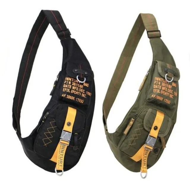 Men Waterproof Nylon Sling Chest Bag Cross Body Messenger Shoulder Bags