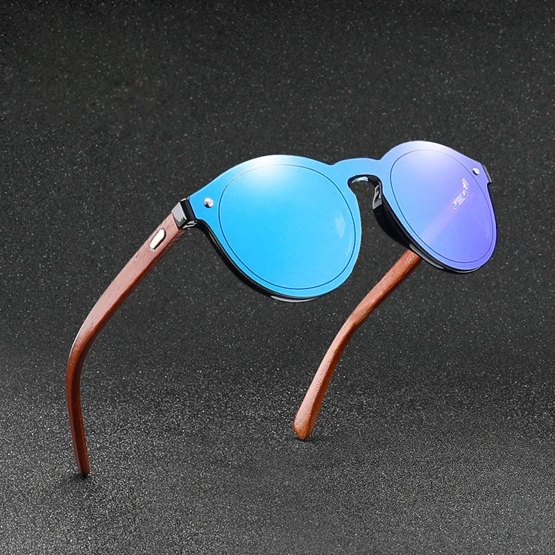 Handmade wood sunglasses women fashion summer style mirror sun glasses wooden oculos de sol feminino