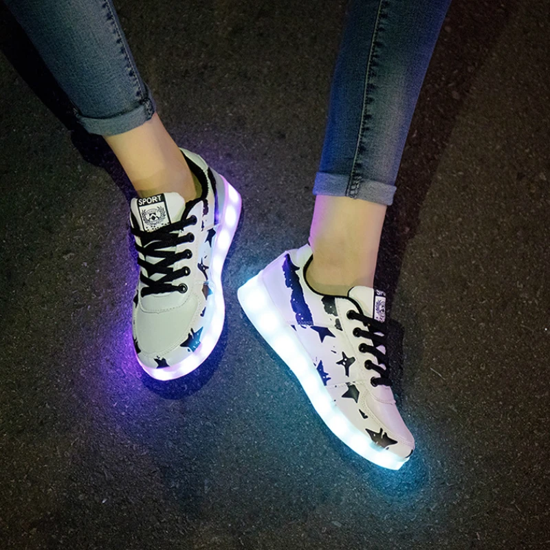 

Glowing Sneakers Feminino Baskets with Light Sole Luminous Sneakers with Backlight Sneakers with Luminous Sole Light Up Shoes