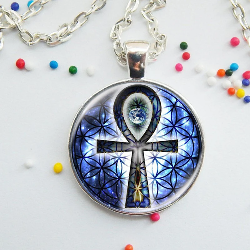 4 шт. набор украшений Ankh Cross колье с кулоном религиозной символикой кулон браслет