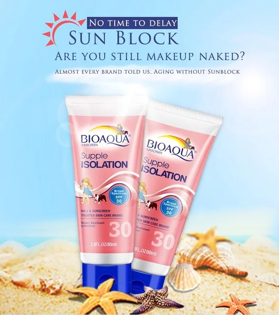 

Bioaqua Facial Sunscreen Creams sun lotion tanning oil SPF 30 Isolation UV Sunblock Body Sunscreen Concealer waterproof uva uvb