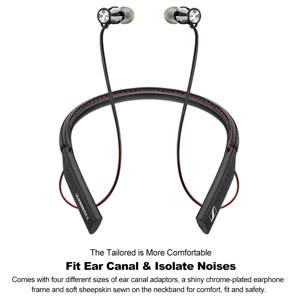 Наушники-вкладыши Sennheiser Momentum, беспроводные наушники с Bluetooth, спортивные наушники с шейным ремешком, мобильные наушники Apt-X AAC NFC, многофункциональное соединение