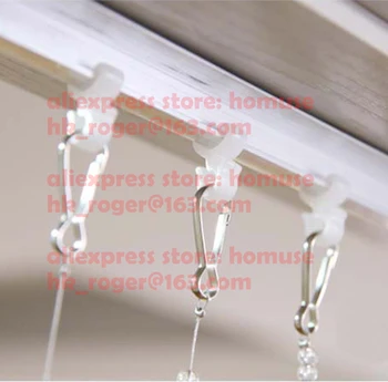 

11 13 16 20 25mm width Lighting 8 shape Curtain Rails Crystal Pendant hooker connector steel decoration DIY hanging