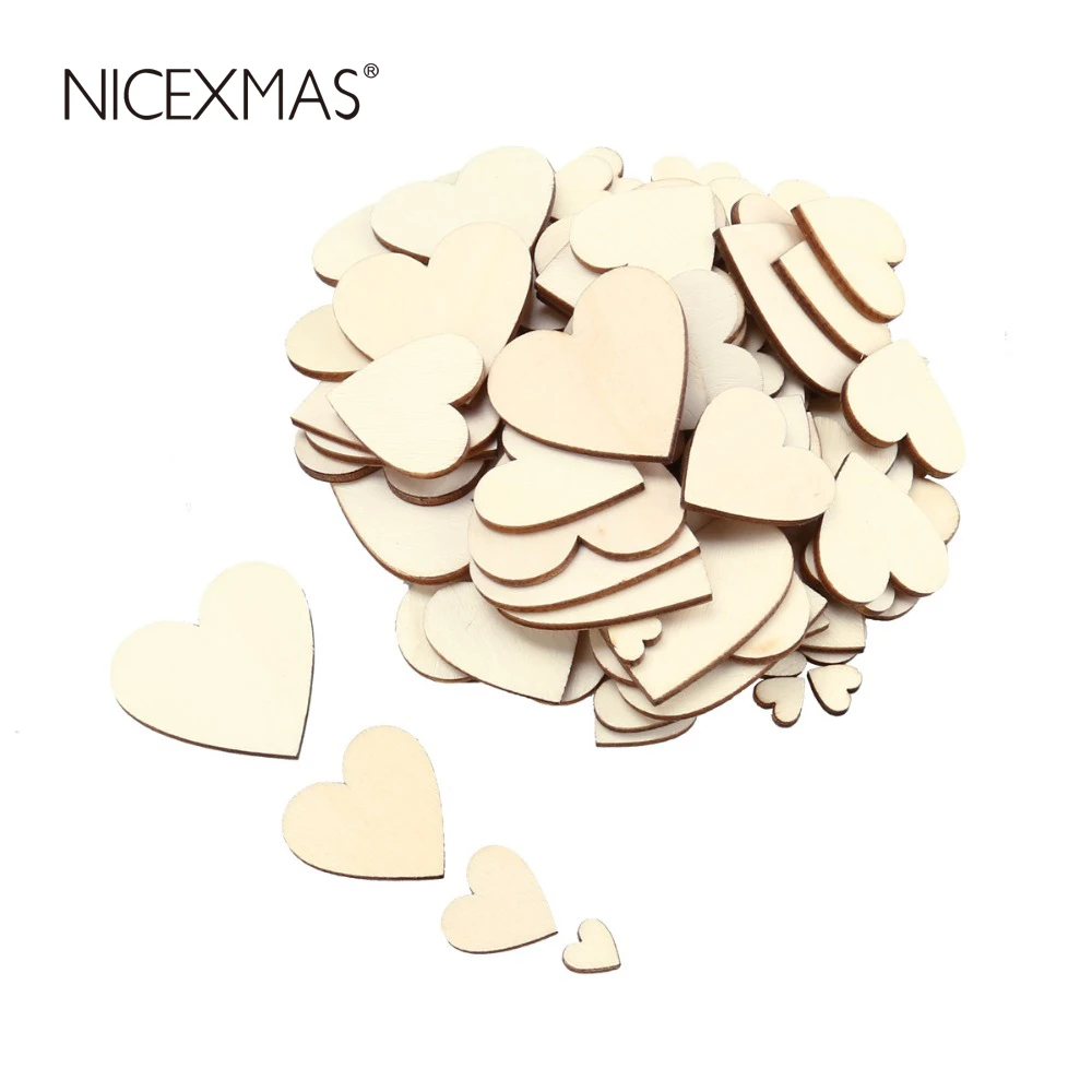 Деревянные изделия NICEXMAS в форме сердца сделай сам товары для детского дня