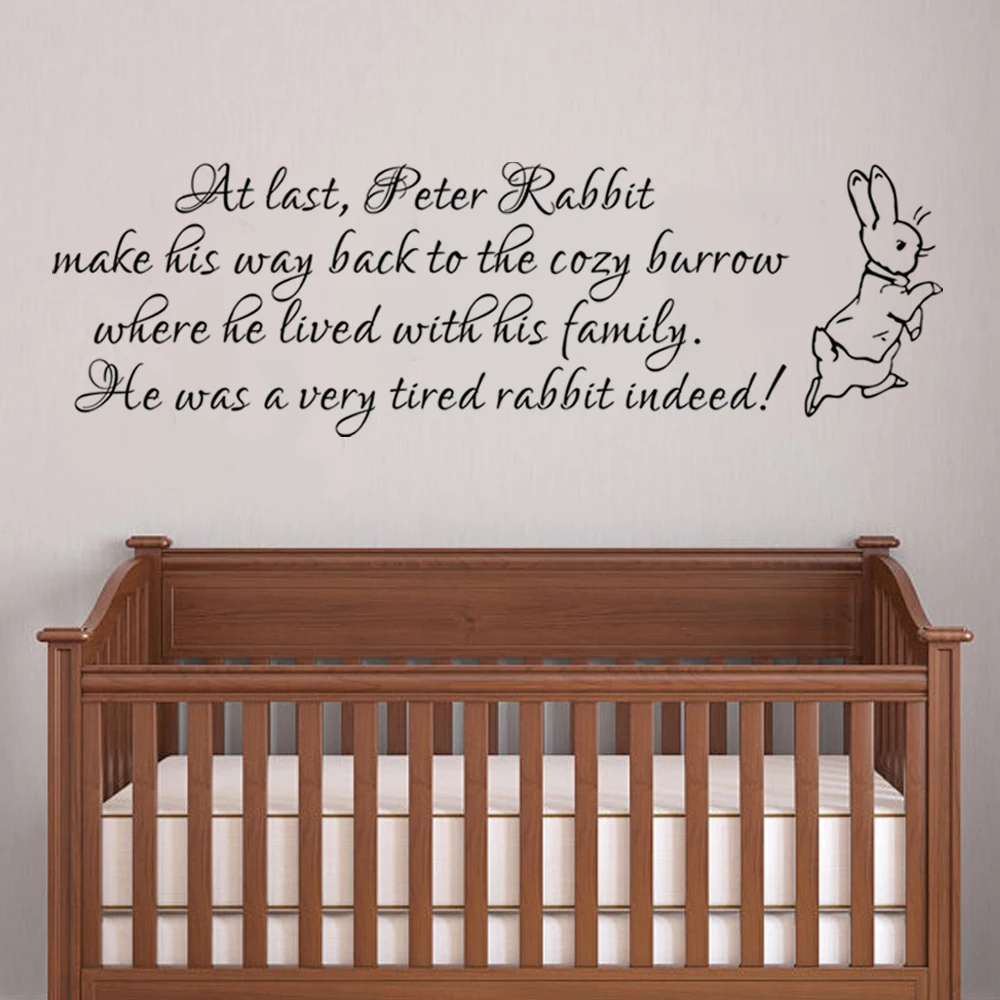 Peter Rabbit Wall Decal Nursery Baby Room Peter Rabbit Wall Decal Nursery Baby Room Vinyl Art Quote 17 8cm X 55 9cm In Stickers From Home Garden On