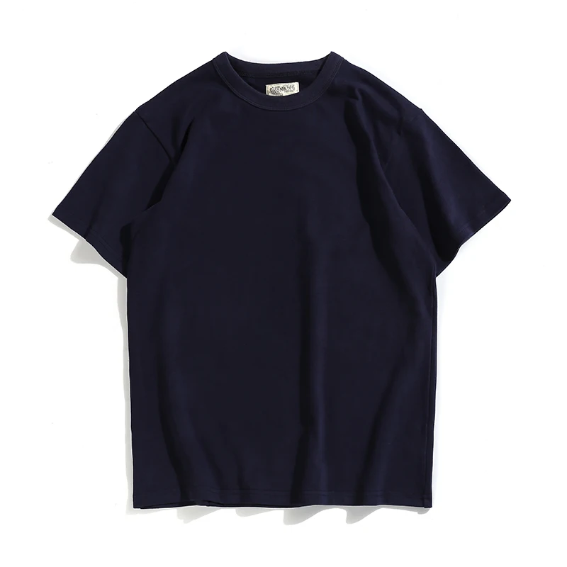 dark blue no pocket Летняя Новинка, базовая футболка из хлопка, Мужская однотонная белая футболка, мужская повседневная Уличная футболка с коротким рукавом, одежда для женщин - Цвет: dark blue no pocket