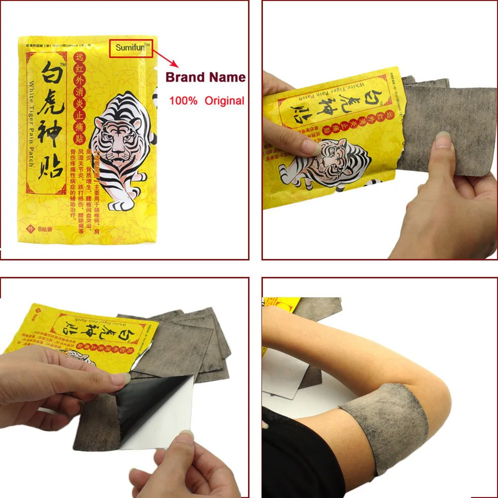 

8Pcs Plasters Back Neck Shoulder Body Massager White Tiger Balm Chinese medical Traditional Arthritis Pain Relief Patch