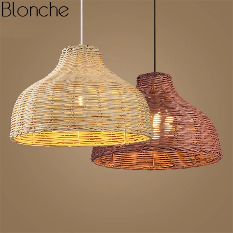 Southeast Asia Bamboo Rattan Pendant Lights Country Hanging Lamp Southeast Asia Bamboo Rattan Pendant Lights Country Hanging Lamp Wicker Light For Restaurant Kitchen Home Lighting Fixtures Deco