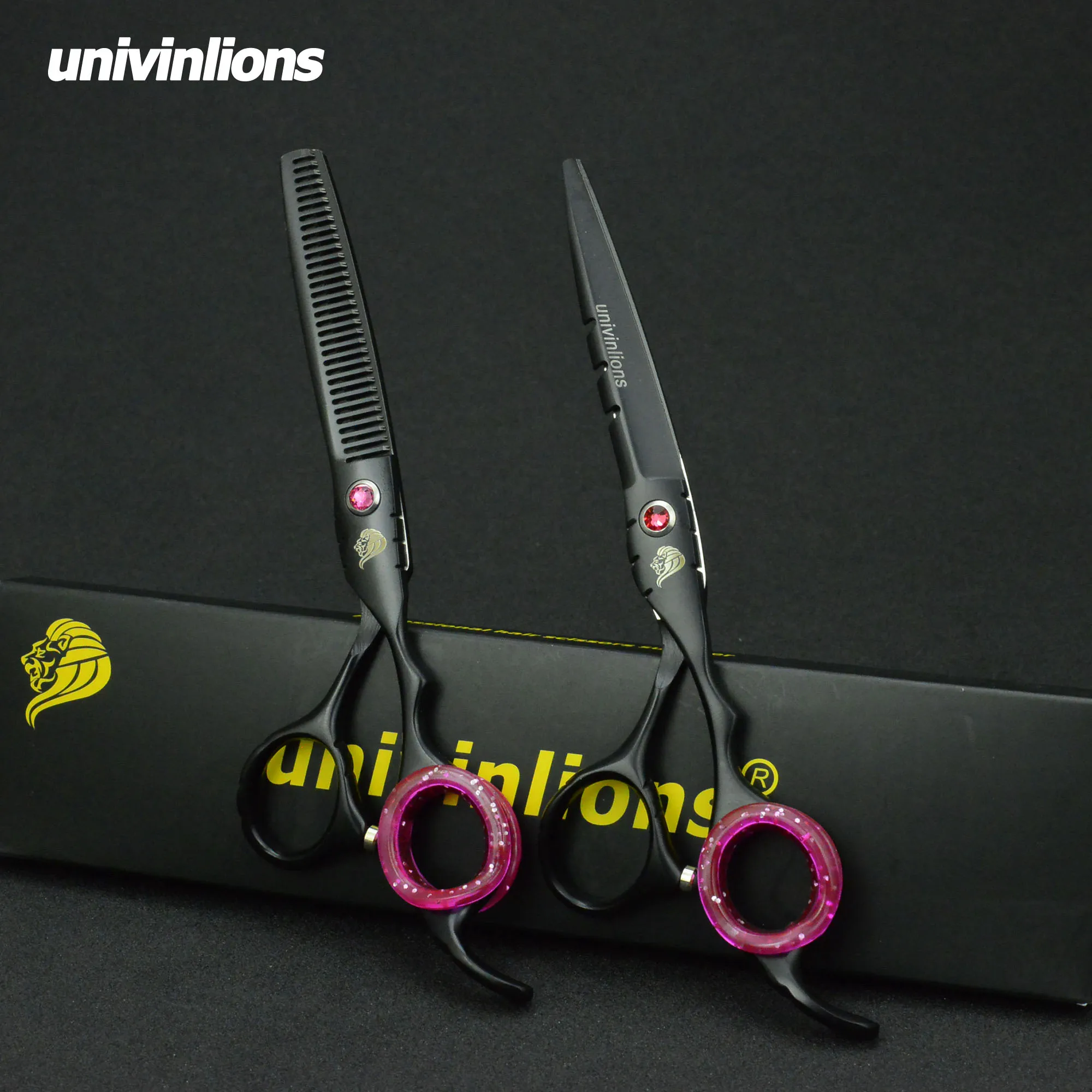 

univinlions 6" japanese salon hair scissors hairdresser razor cutting scissors thinning shears barber haircut tijeras ciseaux