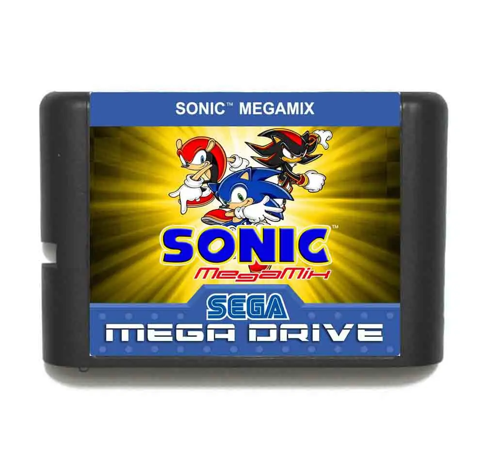 Sonic Megamix 16 бит MD игровая карта с розничной коробкой для sega Megadrive/Genesis