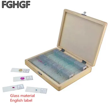 

FGHGF JP-2E Carrier Chip Specimen Slice Microscope Sample 25 Animals and Plants Full English Label Glass Laboratory Supplies