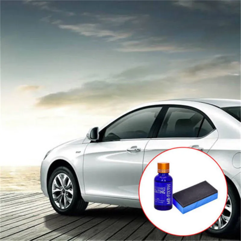 Жидкое керамическое покрытие для автомобиля против царапин, супер гидрофобное покрытие для стекла, полировка для автомобиля, керамическое покрытие для автомобиля+ губка, инструмент